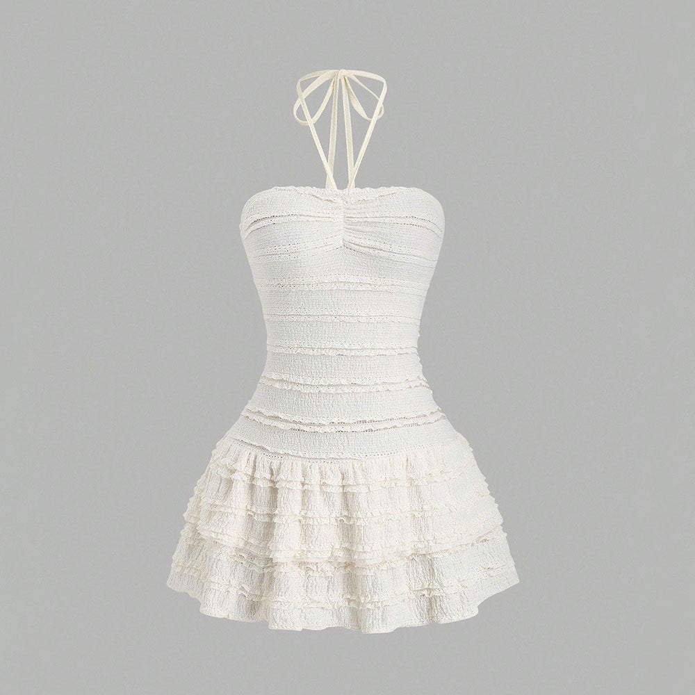 Neck-hanging Summer New White Dress