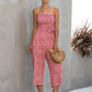 Women's jumpsuit with chest pockets and lace-up pockets