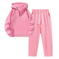 Women's Casual Lapel Half-zip Sweatshirt And Wide-leg Pants Set