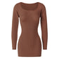 Skinny Sheath Female Cinched Waist Slim-fit Dress