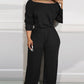 Ladies' Off Shoulder Waist Jumpsuit