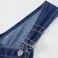 Denim Overalls Women Spring And Autumn Korean Style Loose Design Straight-leg Jumpsuit