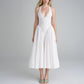 Women's Elegant V-neck White Party Dress