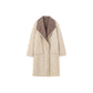 Women's Fashion Pocket Decoration Long Turn-down Collar Coat