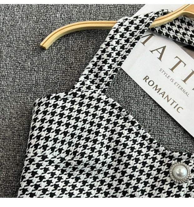 Fashionable Houndstooth Camisole Design Sense