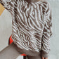 Commuter Knitted Two-piece Zebra Pattern Contrast Color