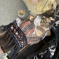 Heavy Industry Embroidered Flowers Ostrich Fur Lace Dress