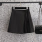 Ladies Irregular High Waist Pleated Skirt Suit