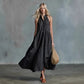 Casual Loose Linen Button-Down Vest Dress