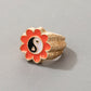 Cute Cartoon Dripping Oil Ins Wind Color Multi-element Single Ring