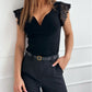 Summer Lace Sleeveless Deep V-neck T-shirt