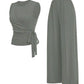 Casual Sleeveless Set Lazy Style Women's Suit