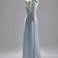 New Chinese Style Dress Blue Halter Women