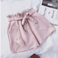 Summer Korean Bow Tie Shorts Loose slimming high waist wide leg pants pants
