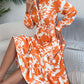 Women's Clothing Spring And Summer Leisure Flower Long Sleeve Shirt Skirt