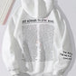 Women's Letter Printed Pocket Fleece-lined Drawstring Sweatshirt