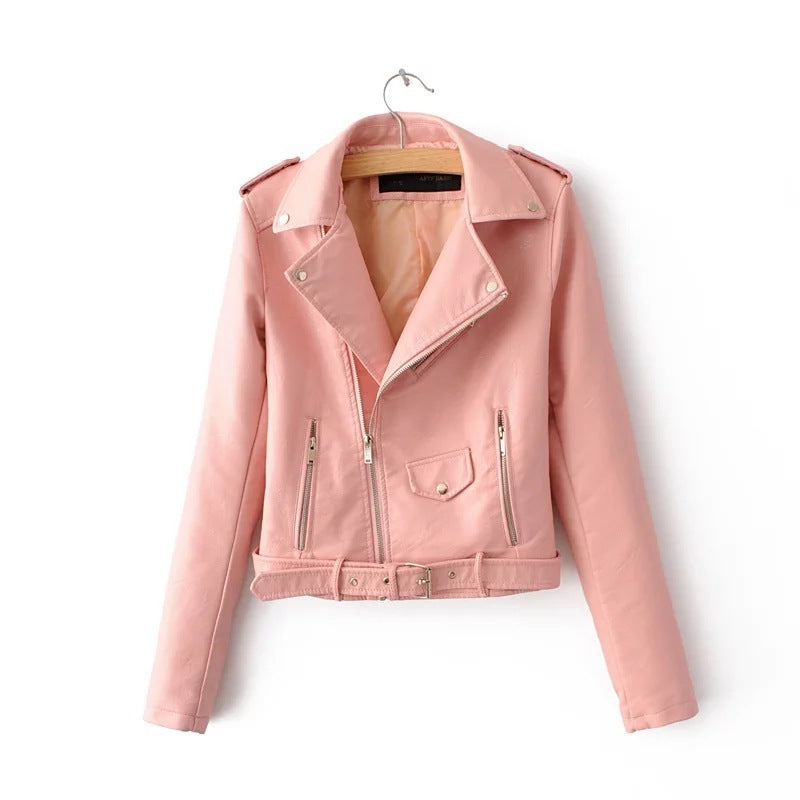 Manteau de vêtements pour femmes d'automne et d'hiver version coréenne de la version coréenne de la veste en cuir pour femmes mode vêtements pour femmes en gros