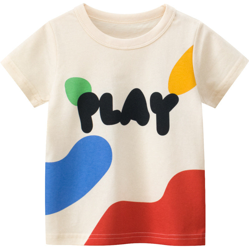 Nouveau t-shirt d'été à manches courtes pour enfants
