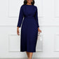 OL Solid Color African Plus Size Dress