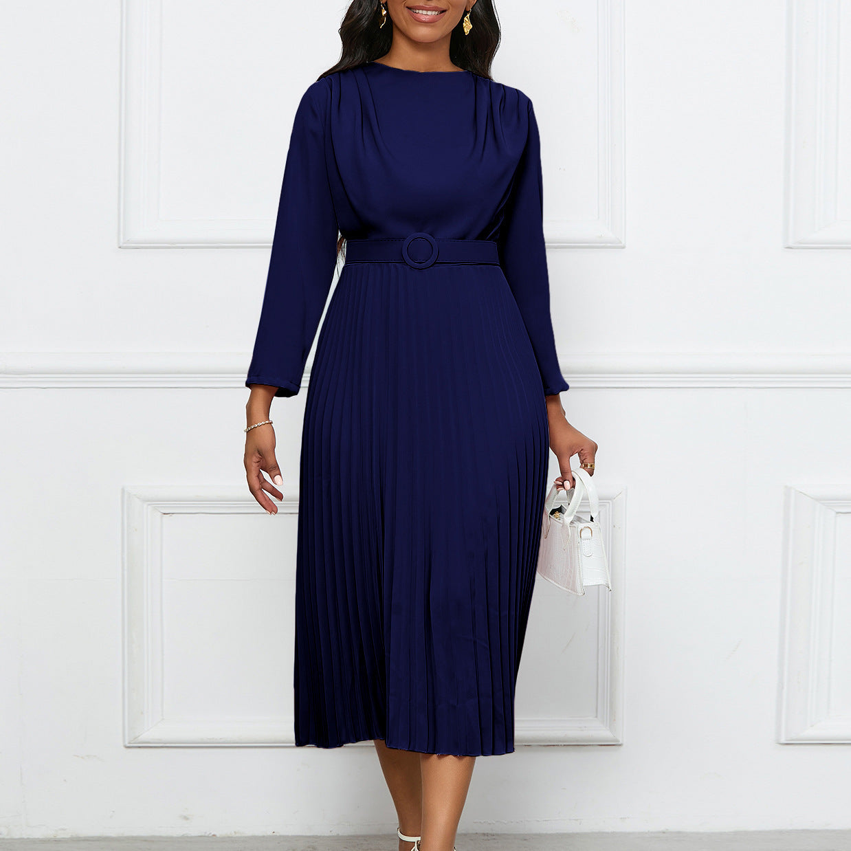 OL Solid Color African Plus Size Dress