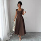 Fashionable And Elegant Slim-fit Tank Dress With A-line Skirt For Women