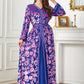 Printed Velvet Two-piece Suit Women's Dress Evening Dress