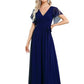 V-neck Chiffon Dress Women