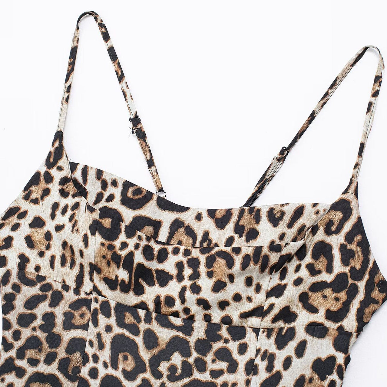 Female Animal Print Backless Dress