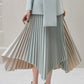 Fashion Elegant Stitching Contrast Color Female