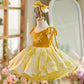 Golden Western Style Girls Birthday Short Formal Dress