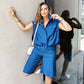 European And American Fashion Casual Set Women's Shorts Two-piece Set