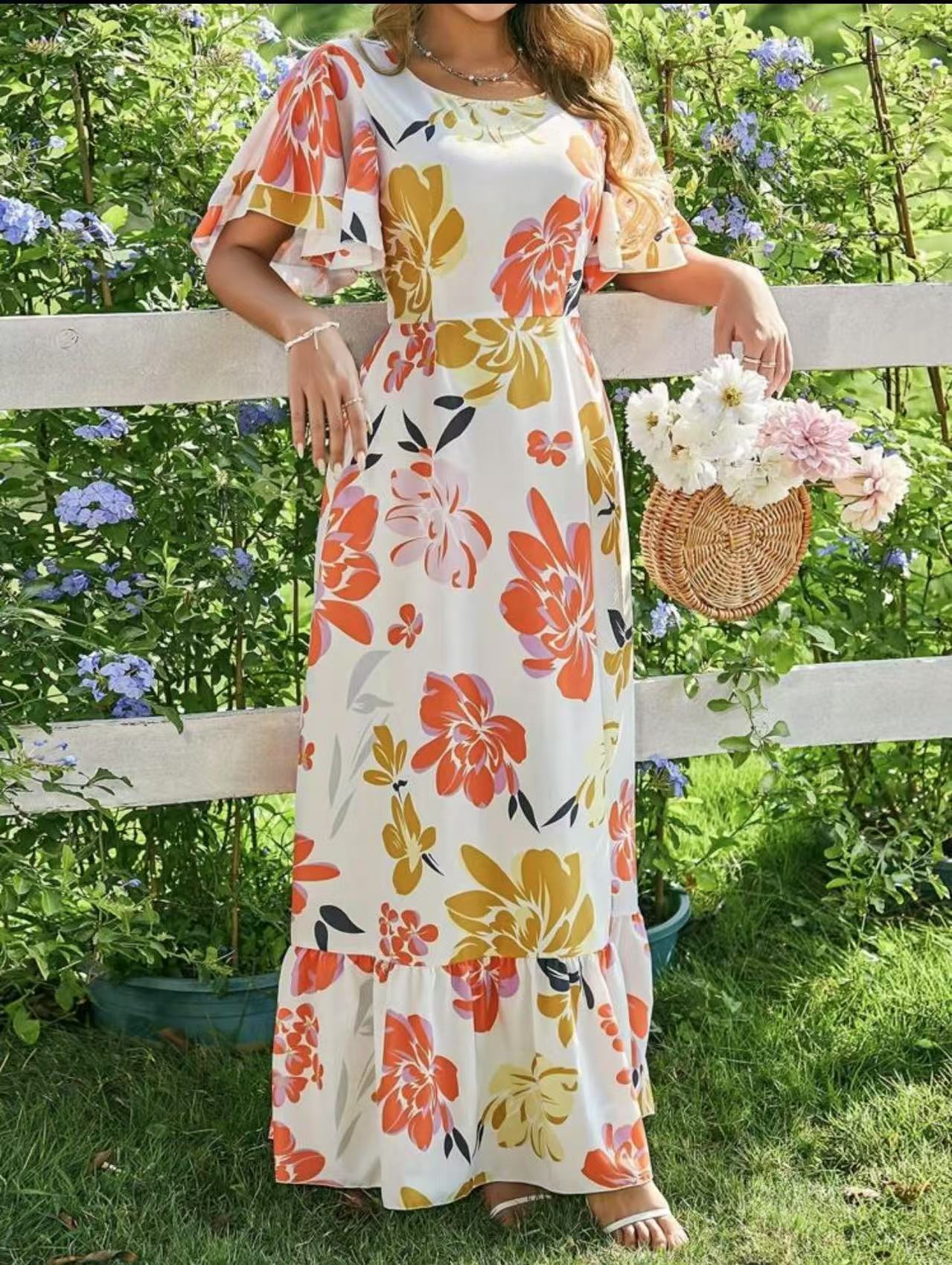 Women's Casual Loose-fit Elegant Printed Dress