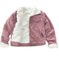 Fleece inner solid color corduroy jacket thickened warmth