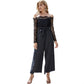 Women's Off-neck Wide-leg Jumpsuit