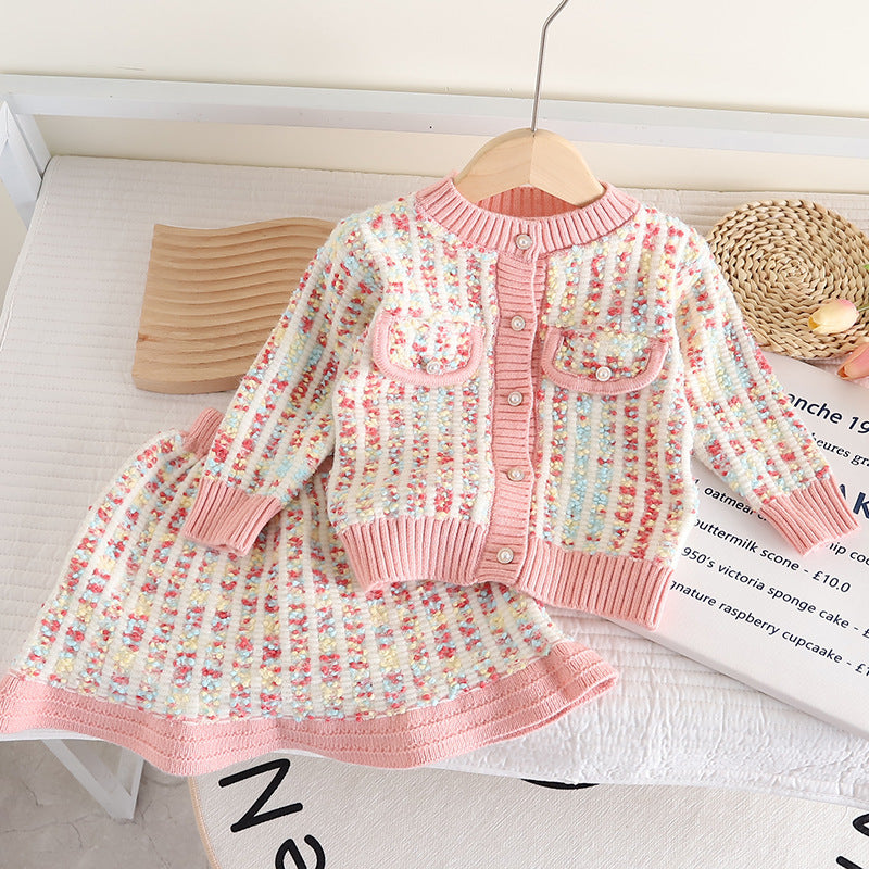 Ensemble de fils à tricoter pour pulls pour enfants, trois couleurs