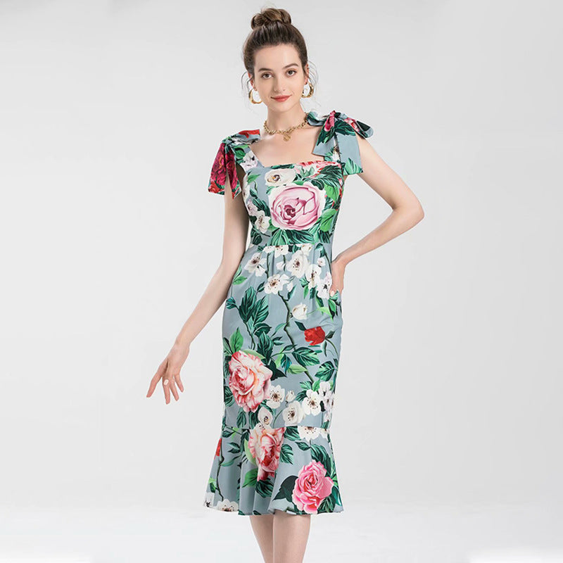 Temperament Was Thin Package Hip Fishtail Skirt Holiday Dress