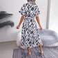V-neck Bohemian Long Short-sleeve Dress