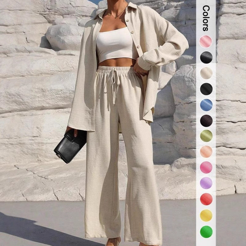 Women's Shirt With Trousers Fashionable And Elegant Ladies New Suit