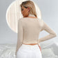 Cross-neck Hollow Bottoming Shirt Ladies Top