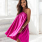 Summer New Pure Color Halter Short Skirt For Women