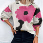 Fashionable All-match Jacquard Leisure Pullover Sweater
