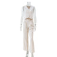 Solid Color Vest High Waist Trousers Two-piece Set