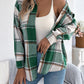 Women's Casual Plaid Woolen Mid-length Coat