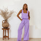 Gilet en coton et lin en gros, pantalon sans manches, tenue ample, costume tendance