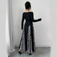 Womens Slimming Split Formal Dress With Long Sleeves