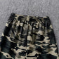 Girls' Cropped Hoodie Rib Vest Camouflage Full Printed Sweatpants Three-piece Set