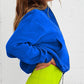 Women's Fashion Casual Stand Collar Half Zip Drawstring At Hem Brushed Hoody
