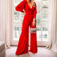 Women's V-neck High Waist Jumpsuit