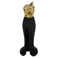 One-shoulder Leather Top Slit Mop Black Dress Two-piece Set Lacing Backless Light Dress