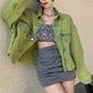 Women's Loose Vintage Denim Jacket Long Sleeve Top